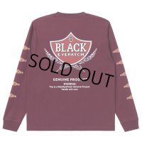 BlackEyePatch/SWEET CIGAR LABEL L/S TEE（BURGUNDY）