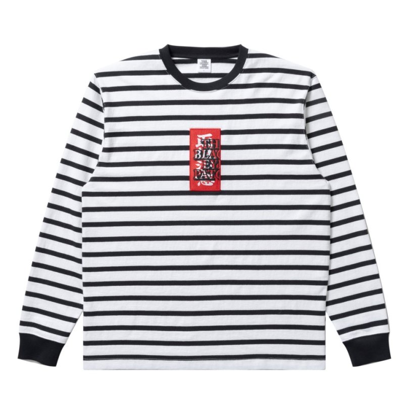 画像1: BlackEyePatch/HWC LABEL STRIPED L/S TEE (BORDER)