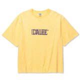 CALEE/DROP SHOULDER CALEE BLUR LOGO TEE（YELLOW）［ドロップショルダープリントT-24春夏］