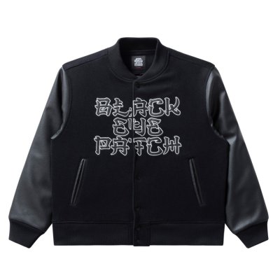 画像1: BlackEyePatch/KANJI LOGO HWC LABEL VARSITY JACKET（BLACK）