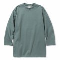 【40%OFF】CALEE/MULTI WAY STRETCH PONTE DROP SHOULDER 3/4 CS（BLUE GRAY）［ドロップショルダー7分袖T-23秋冬］