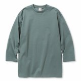 【40%OFF】CALEE/MULTI WAY STRETCH PONTE DROP SHOULDER 3/4 CS（BLUE GRAY）［ドロップショルダー7分袖T-23秋冬］