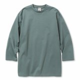 CALEE/MULTI WAY STRETCH PONTE DROP SHOULDER 3/4 CS（BLUE GRAY） 【30%OFF】［ドロップショルダー7分袖T-23秋冬］