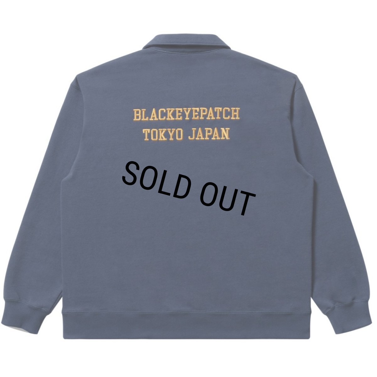 画像2: BlackEyePatch/ROYAL B EMBLEM COLLARED SWEAT PULLOVER(NAVY) (2)