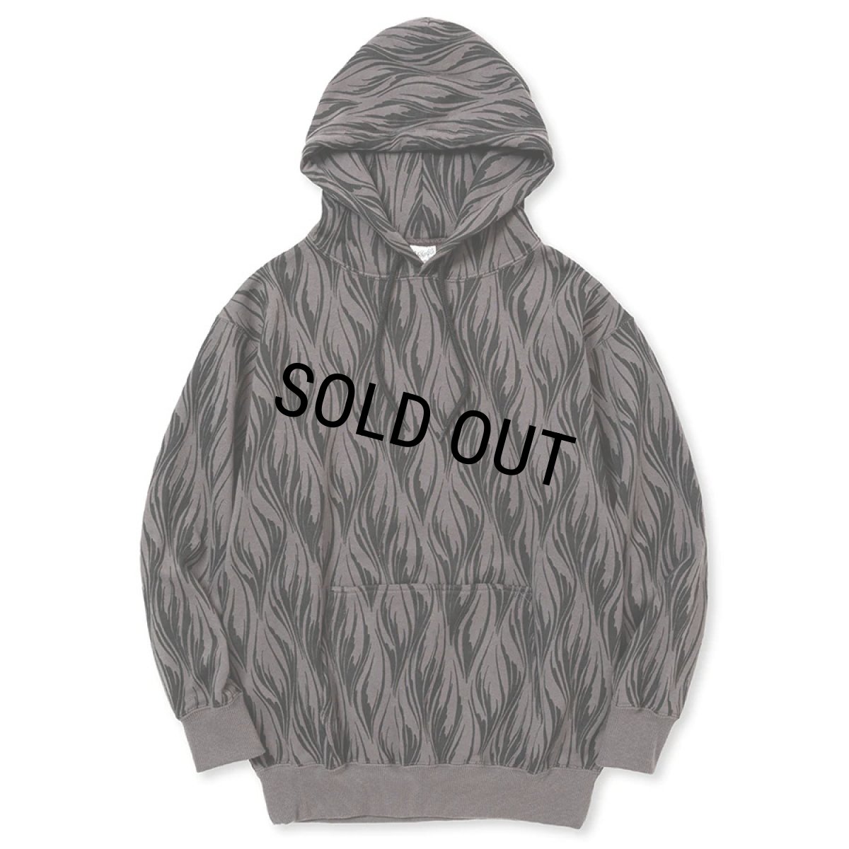 画像1: CALEE/FEATER PATTERN PULLOVER HD（CHARCOAL） 【40%OFF】［フェザー柄プルオーバーパーカー-23秋冬］ (1)