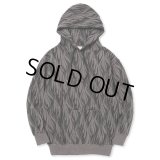 CALEE/FEATER PATTERN PULLOVER HD（CHARCOAL） 【40%OFF】［フェザー柄プルオーバーパーカー-23秋冬］