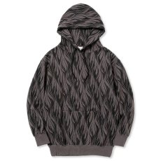画像1: CALEE/FEATER PATTERN PULLOVER HD（CHARCOAL） 【40%OFF】［フェザー柄プルオーバーパーカー-23秋冬］ (1)