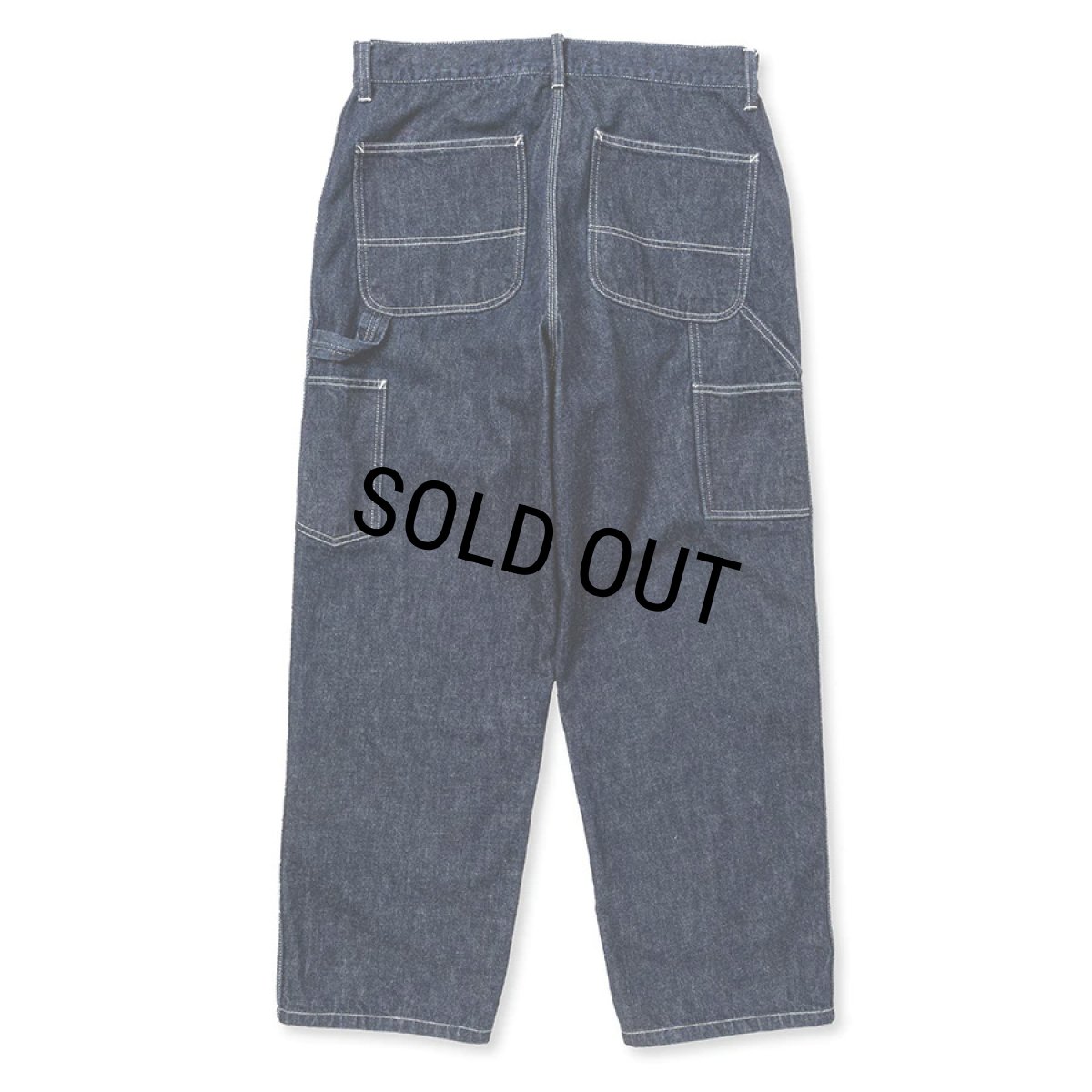 画像2: CALEE/VINTAGE REPRODUCT DENIM PAINTER PANTS＜OW＞（INDIGO BLUE）［デニムペインターパンツ-23秋冬］ (2)