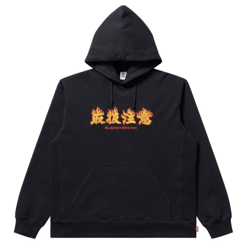 画像1: BlackEyePatch/HWC FLAME LOGO HOODIE（BLACK）
