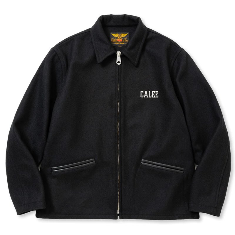 画像1: 【40%OFF】CALEE/MELTON WOOL SPORTS TYPE JACKET＜REBELS RULE＞（BLACK）［メルトンウールスポーツJKT-23秋冬］