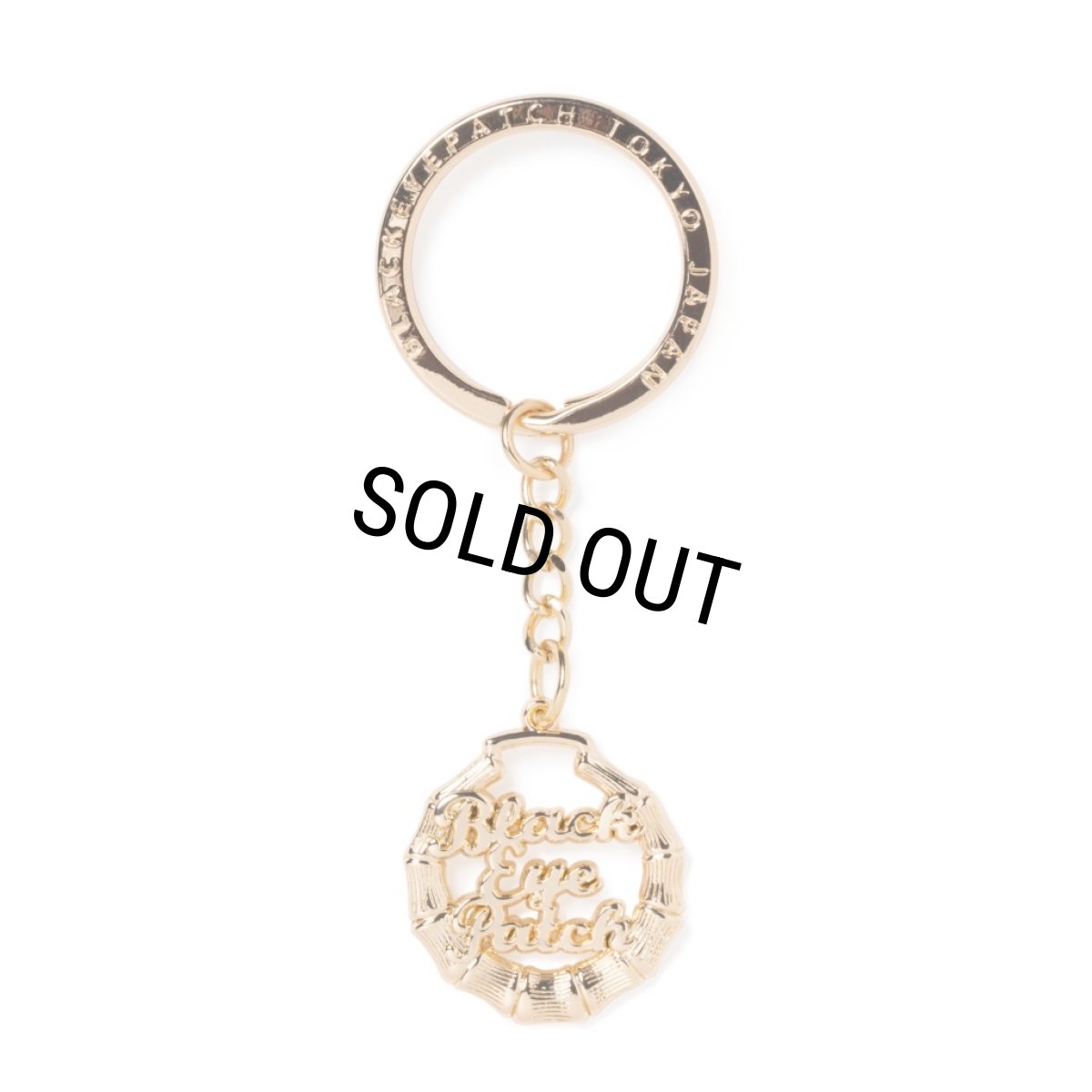 画像1: BlackEyePatch/BAMBOO HOOP KEYCHAIN（GOLD） (1)