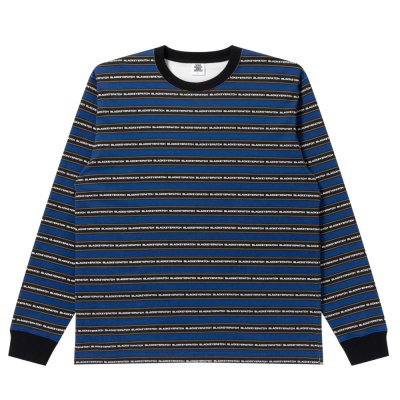 画像1: BlackEyePatch/TACTIC SANS STRIPED L/S TEE（BLUE）