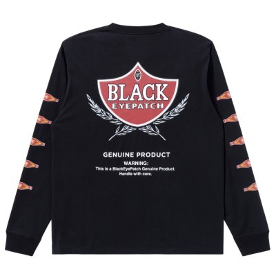 画像2: BlackEyePatch/SWEET CIGAR LABEL L/S TEE（BLACK）