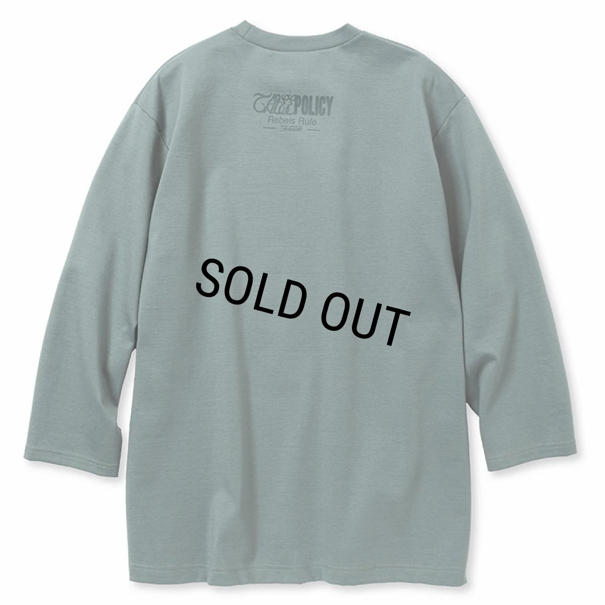 画像2: 【40%OFF】CALEE/MULTI WAY STRETCH PONTE DROP SHOULDER 3/4 CS（BLUE GRAY）［ドロップショルダー7分袖T-23秋冬］ (2)