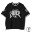 CALEE/× NFL RAIDERS S/S NYLON GAME SH（BLACK）［ナイロン