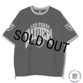 CALEE/× NFL RAIDERS S/S NYLON GAME SH（BLACK）［ナイロン