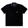 画像1: BlackEyePatch/SMALL HWC VELOUR S/S POLO SHIRT（BLACK） (1)