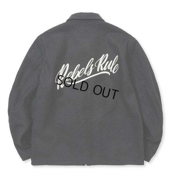 画像2: 【40%OFF】CALEE/MELTON WOOL SPORTS TYPE JACKET＜REBELS RULE＞（BLACK）［メルトンウールスポーツJKT-23秋冬］