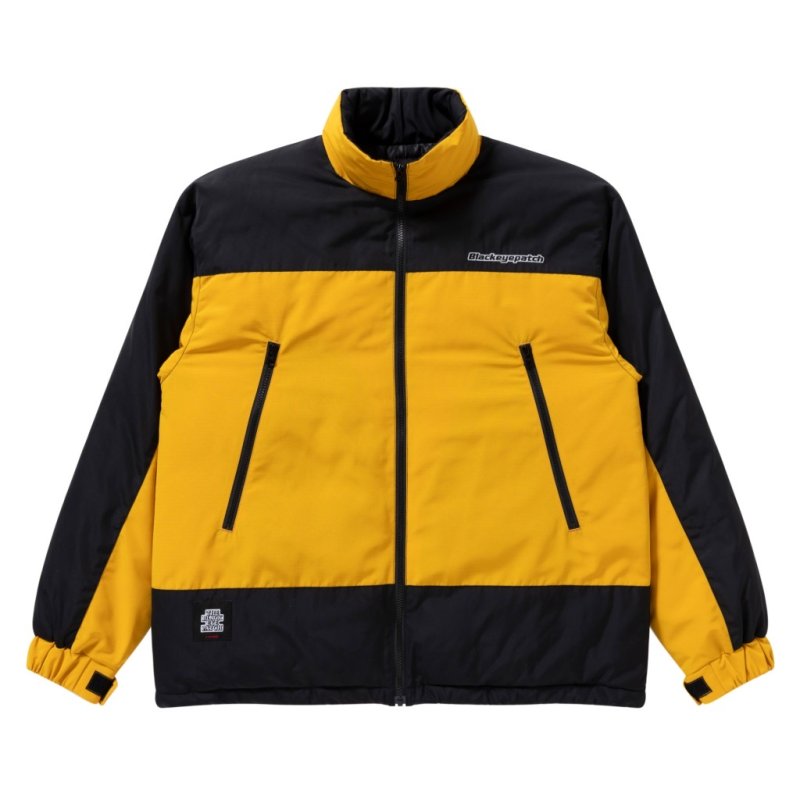 画像1: BlackEyePatch/2 TONE NYLON PUFFER JACKET(YELLOW)