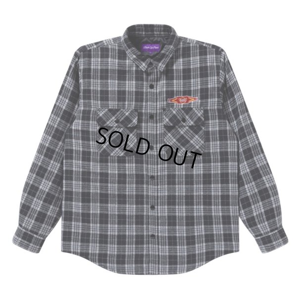 画像1: BlackEyePatch/SWEET CIGAR QUILTED FLANNEL SHIRT（BLACK）