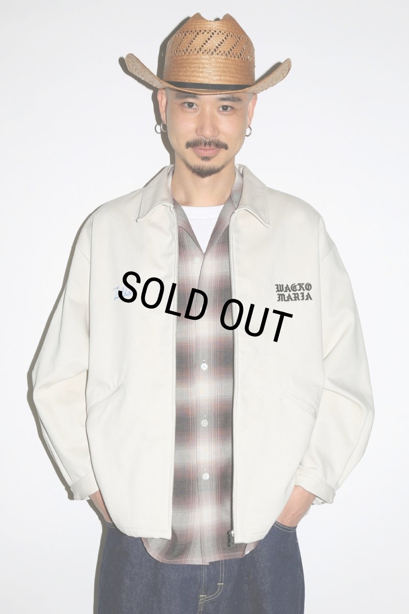 画像3: WACKO MARIA/OMBRE CHECK OPEN COLLAR SHIRT（PURPLE）［オンブレチェックオープンカラーシャツ-24春夏］ (3)