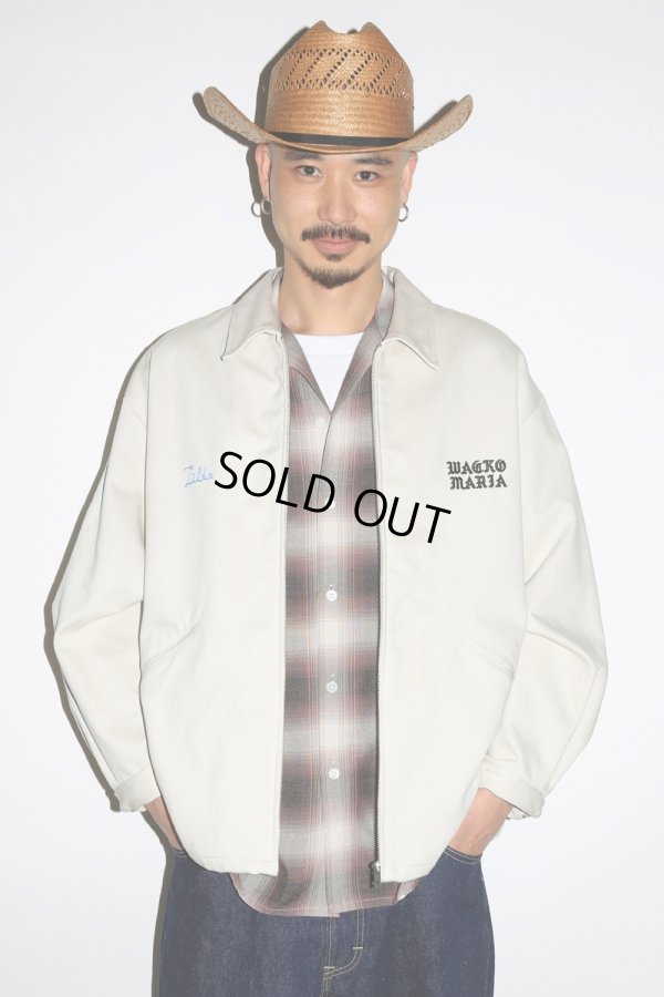 画像3: WACKO MARIA/OMBRE CHECK OPEN COLLAR SHIRT（PURPLE）［オンブレチェックオープンカラーシャツ-24春夏］
