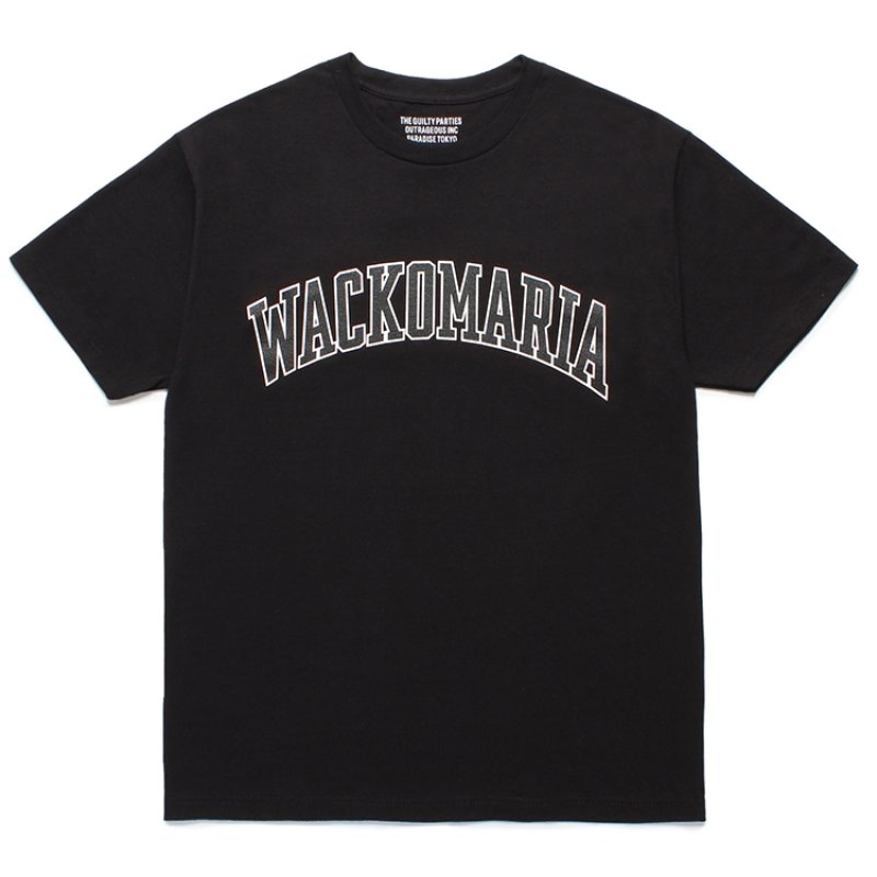 画像1: WACKO MARIA/T-SHIRT（BLACK）［プリントT-24春夏］