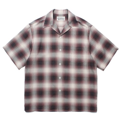 他の写真1: WACKO MARIA/OMBRE CHECK OPEN COLLAR SHIRT（PURPLE）［オンブレチェックオープンカラーシャツ-24春夏］