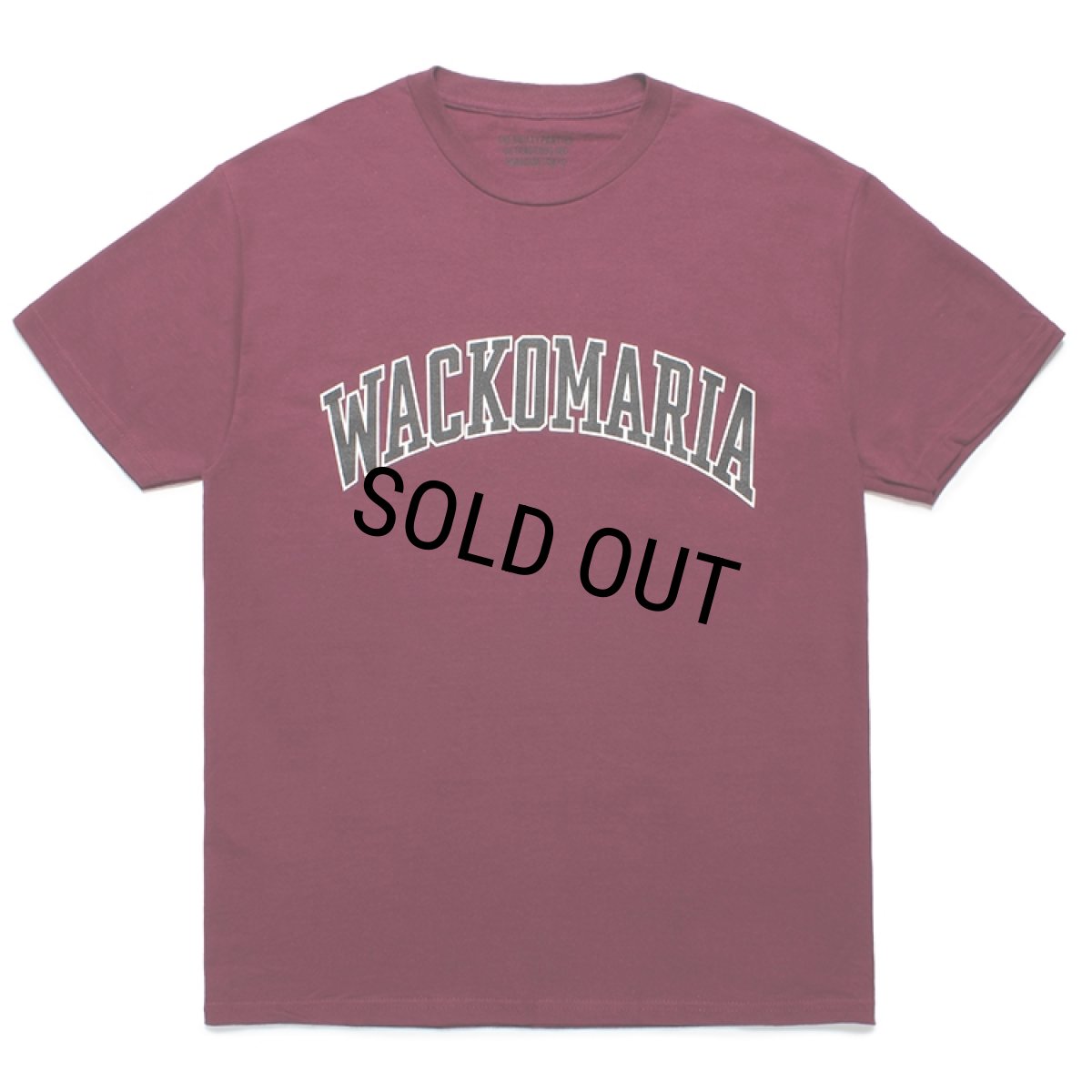 画像1: WACKO MARIA/T-SHIRT（BURGUNDY）［プリントT-24春夏］ (1)