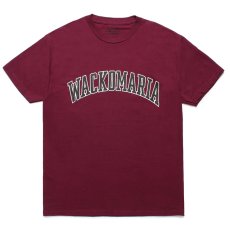 画像1: WACKO MARIA/T-SHIRT（BURGUNDY）［プリントT-24春夏］ (1)