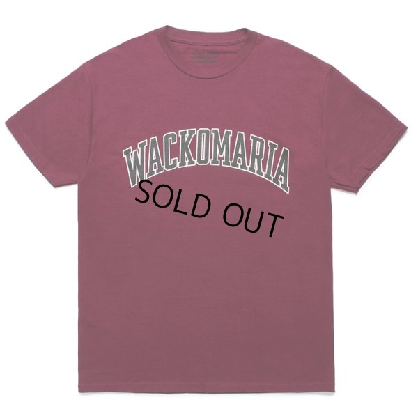 画像1: WACKO MARIA/T-SHIRT（BURGUNDY）［プリントT-24春夏］