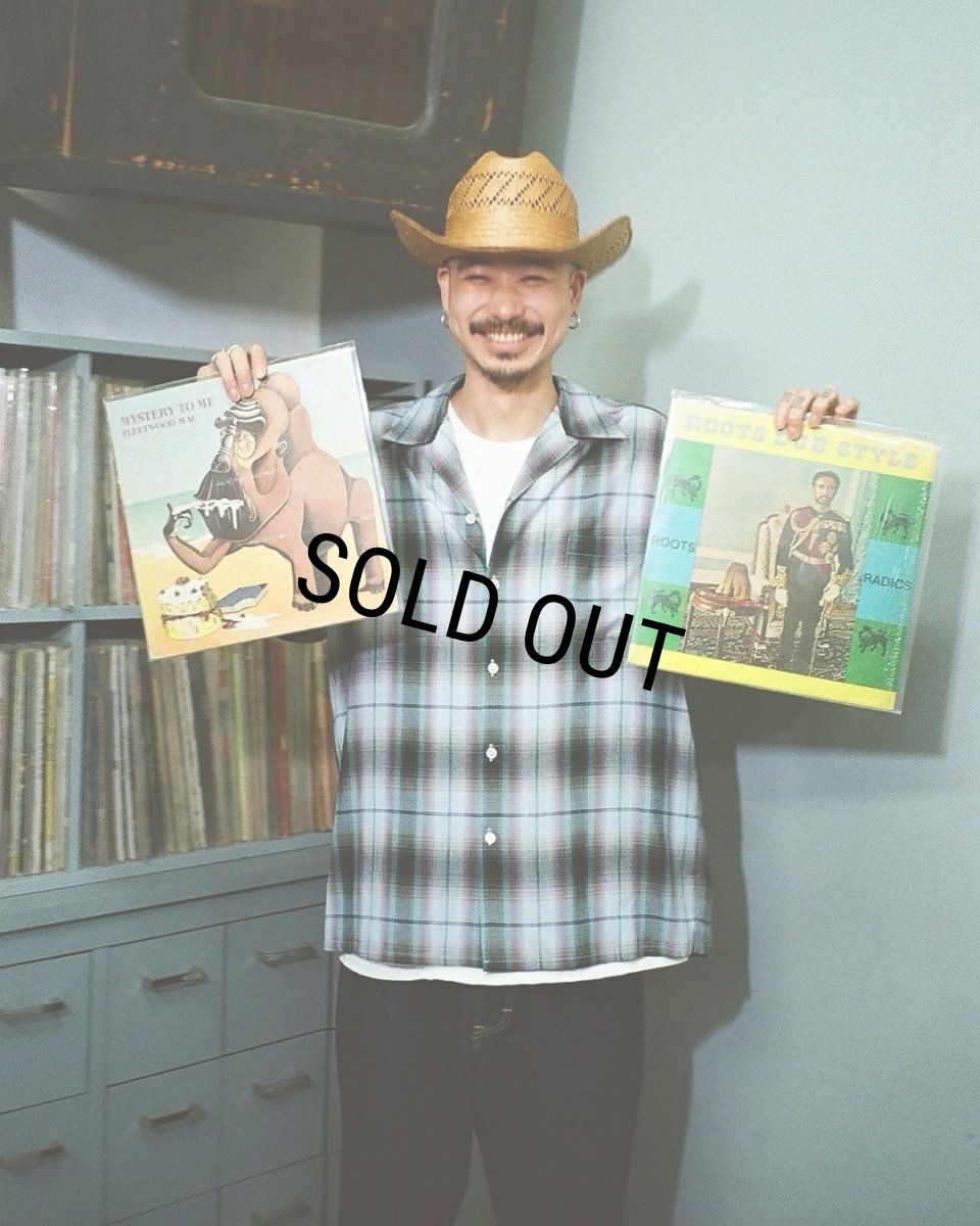 画像2: WACKO MARIA/OMBRE CHECK OPEN COLLAR SHIRT（BLUE）［オンブレチェックオープンカラーシャツ-24春夏］ (2)