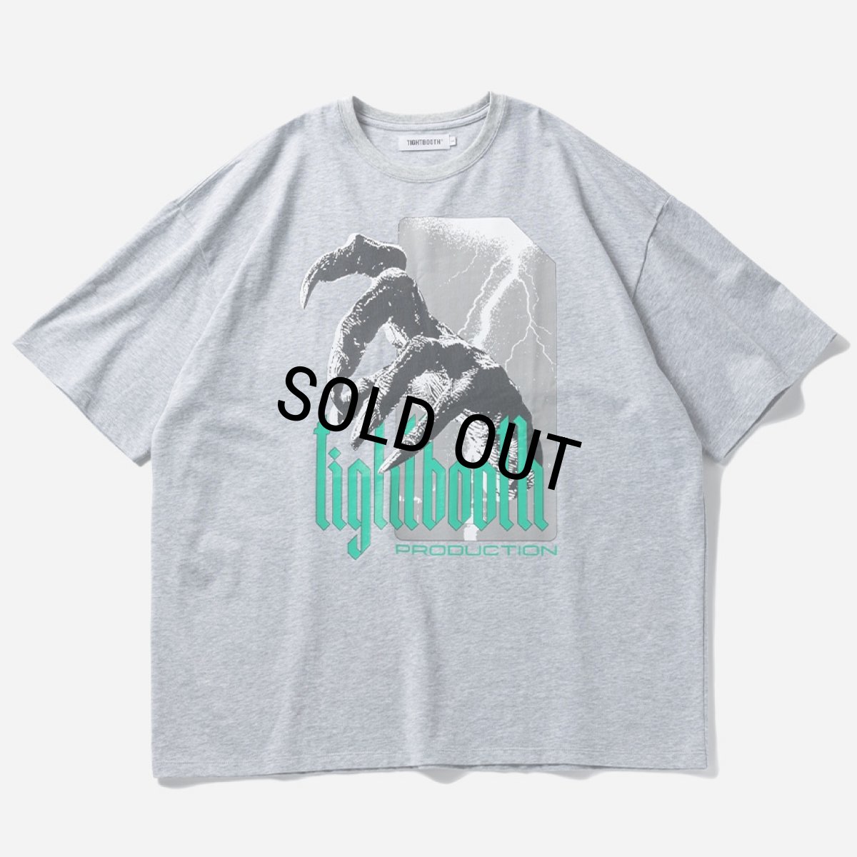画像1: TIGHTBOOTH/HAND T-SHIRT（Heather Gray） 【20%OFF】［プリントT-24春夏］ (1)