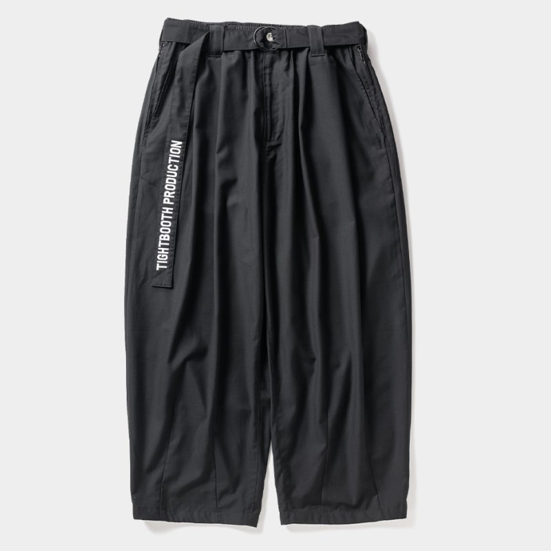 画像1: TIGHTBOOTH/BAGGY SLACKS（Black）［バギースラックス-24春夏］