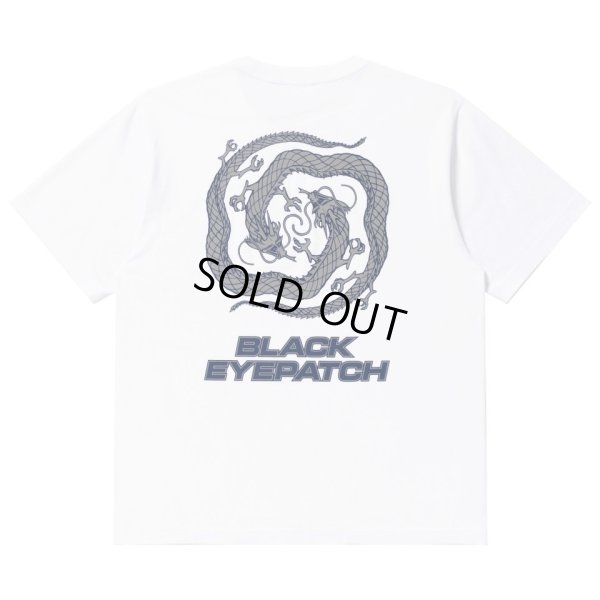 画像1: BlackEyePatch/REFLECTIVE DRAGON SWIRL LOGO TEE（WHITE）