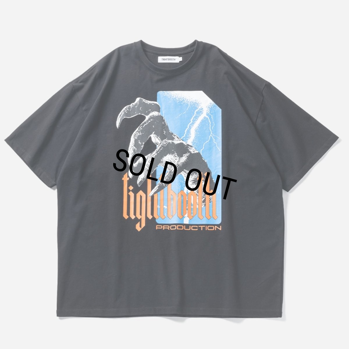 画像1: TIGHTBOOTH/HAND T-SHIRT（Black） 【20%OFF】［プリントT-24春夏］ (1)