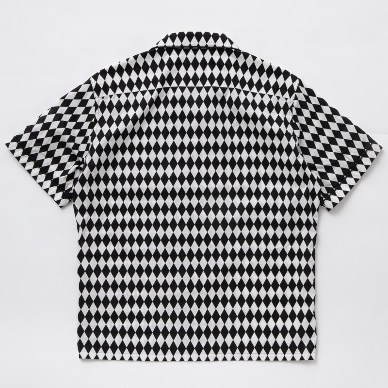 画像2: 【30%OFF】RATS/CHECKERD FLAG S/S SHIRT（BLACK）［チェッカーフラッグシャツ-24春夏］