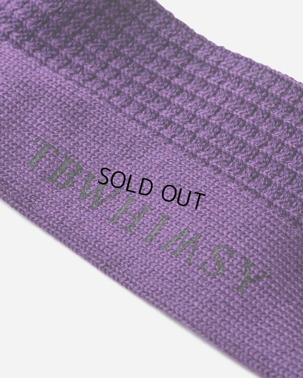 画像3: TIGHTBOOTH/COLLEGE WAFFLE SOCKS（Purple）［ワッフルソックス-24春夏］