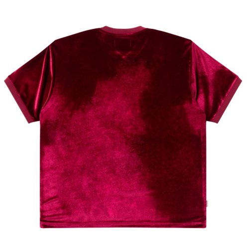 他の写真2: BlackEyePatch/HWC LABEL EMBROIDERED VELOUR V NECK S/S SHIRT（BURGUNDY）