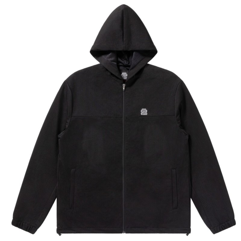 画像1: BlackEyePatch/HOODED MESH ZIP HOODIE(BLACK)