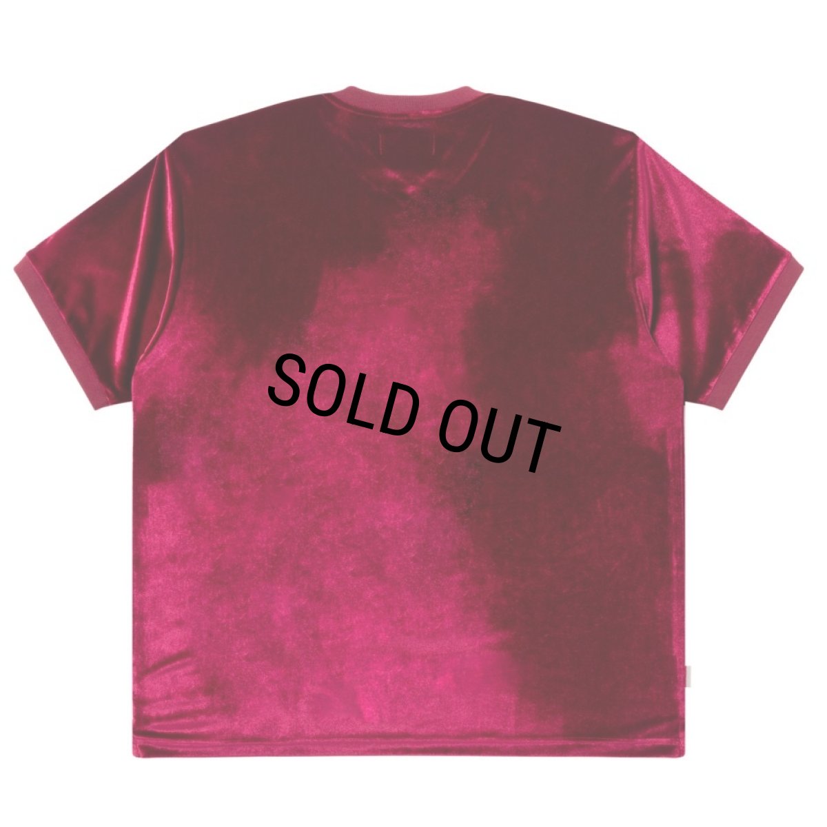 画像2: BlackEyePatch/HWC LABEL EMBROIDERED VELOUR V NECK S/S SHIRT（BURGUNDY） (2)