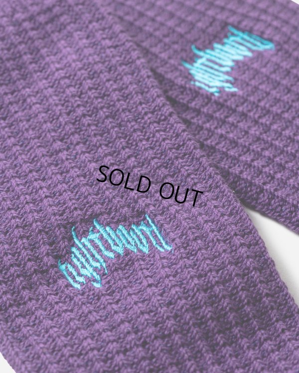 画像2: TIGHTBOOTH/COLLEGE WAFFLE SOCKS（Purple）［ワッフルソックス-24春夏］