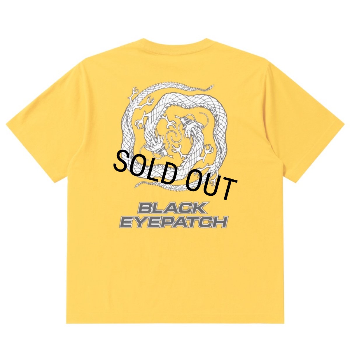 画像1: BlackEyePatch/REFLECTIVE DRAGON SWIRL LOGO TEE（MUSTARD） (1)