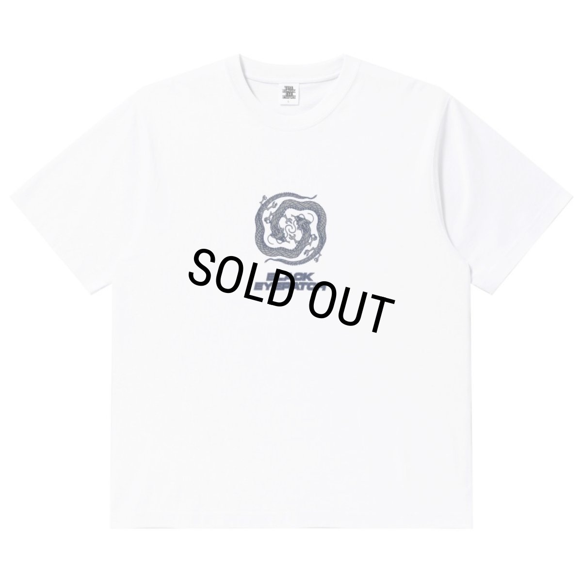画像2: BlackEyePatch/REFLECTIVE DRAGON SWIRL LOGO TEE（WHITE） (2)