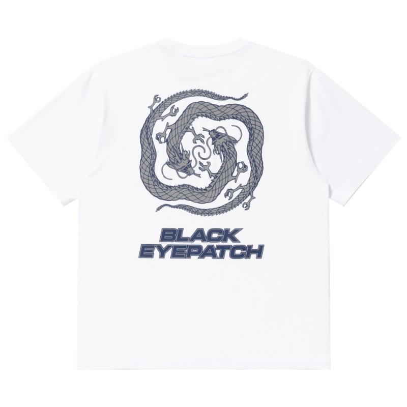 画像2: BlackEyePatch/REFLECTIVE DRAGON SWIRL LOGO TEE（WHITE）