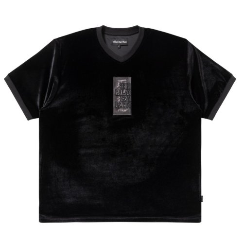 他の写真1: BlackEyePatch/HWC LABEL EMBROIDERED VELOUR V NECK S/S SHIRT（BLACK）