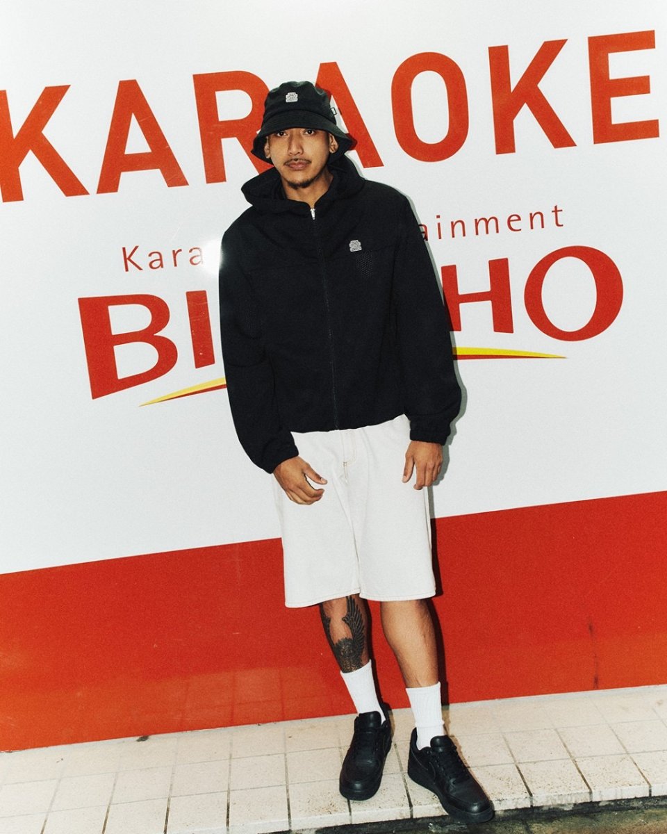 画像3: BlackEyePatch/HOODED MESH ZIP HOODIE（BLACK） (3)