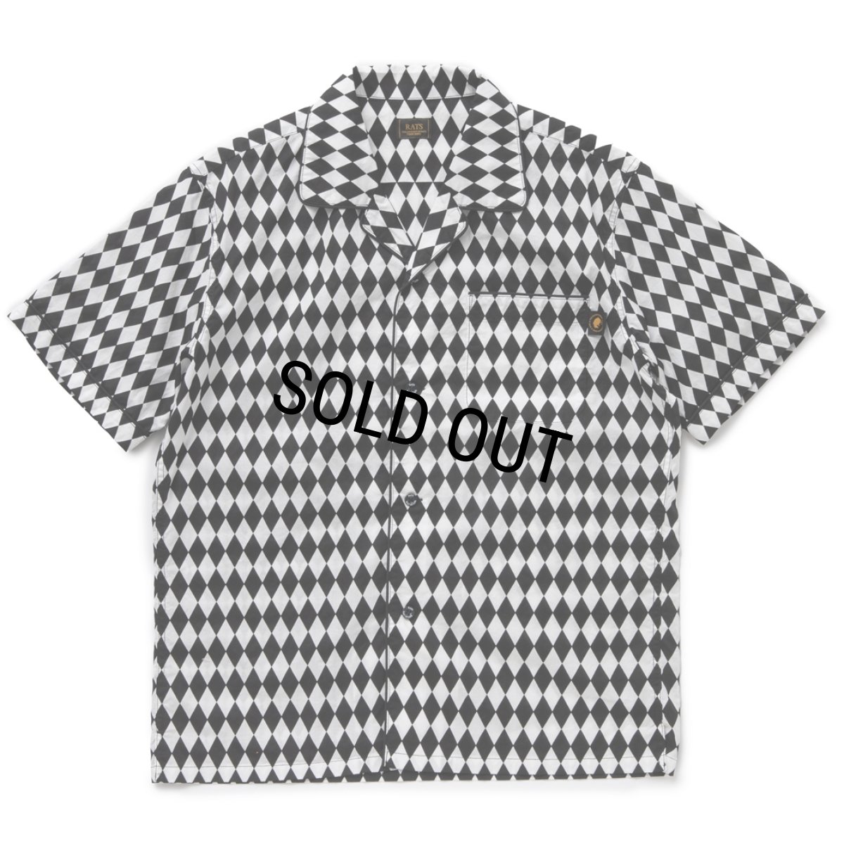 画像1: 【30%OFF】RATS/CHECKERD FLAG S/S SHIRT（BLACK）［チェッカーフラッグシャツ-24春夏］ (1)