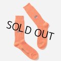 TIGHTBOOTH/COLLEGE WAFFLE SOCKS（Orange）［ワッフルソックス-24春夏］