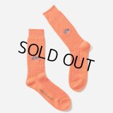 TIGHTBOOTH/COLLEGE WAFFLE SOCKS（Orange）［ワッフルソックス-24春夏］